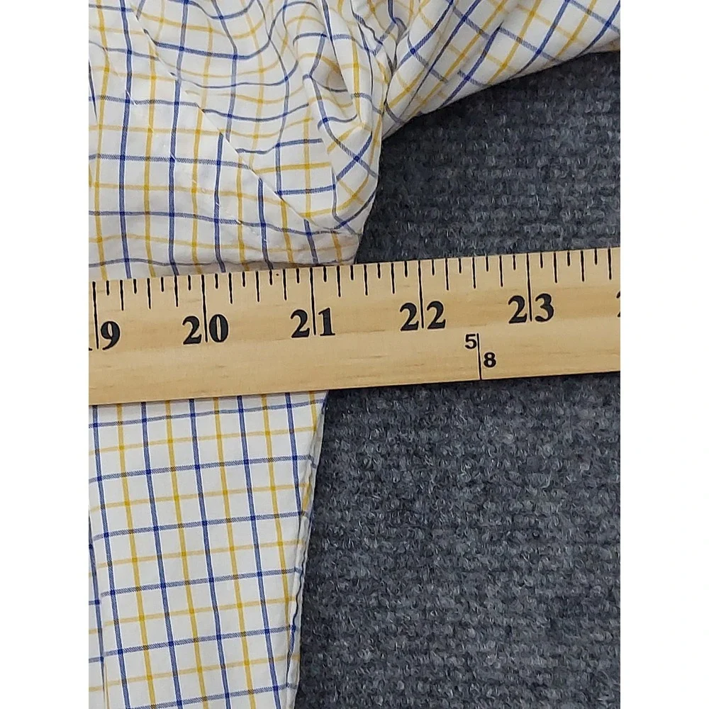 Lot 3 POLO RALPH LAUREN Shirt Mens Medium Yellow Blue Plaid Button Down Pony